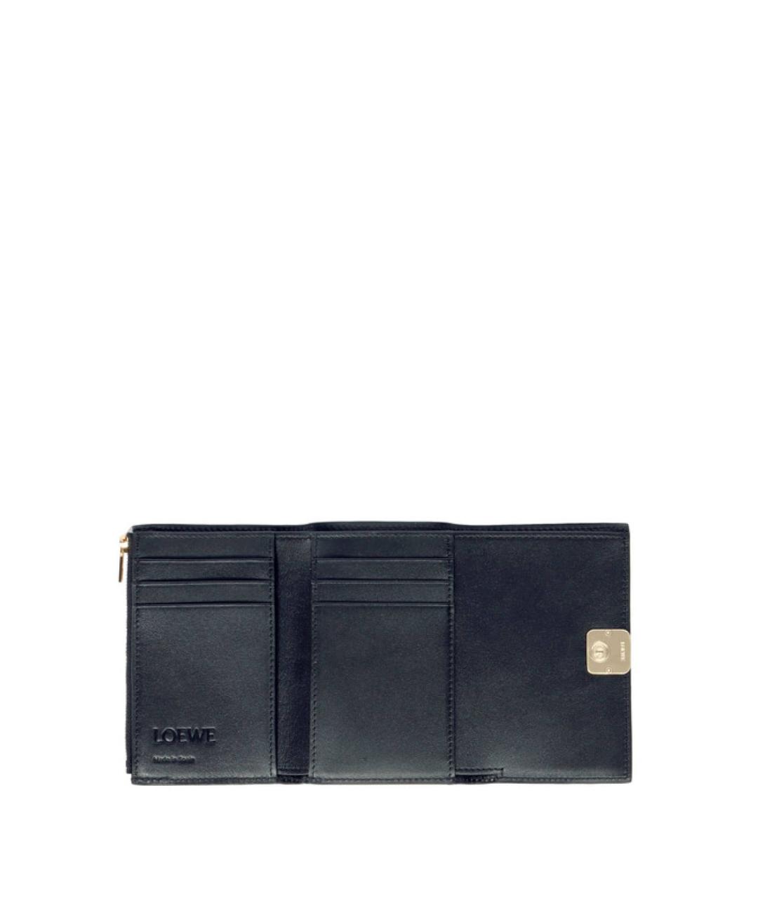 LOEWE Черный кожаный кошелек, фото 3