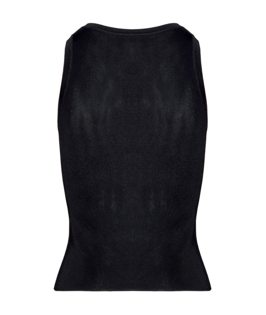 SAINT LAURENT Черная вискозная майка, фото 2