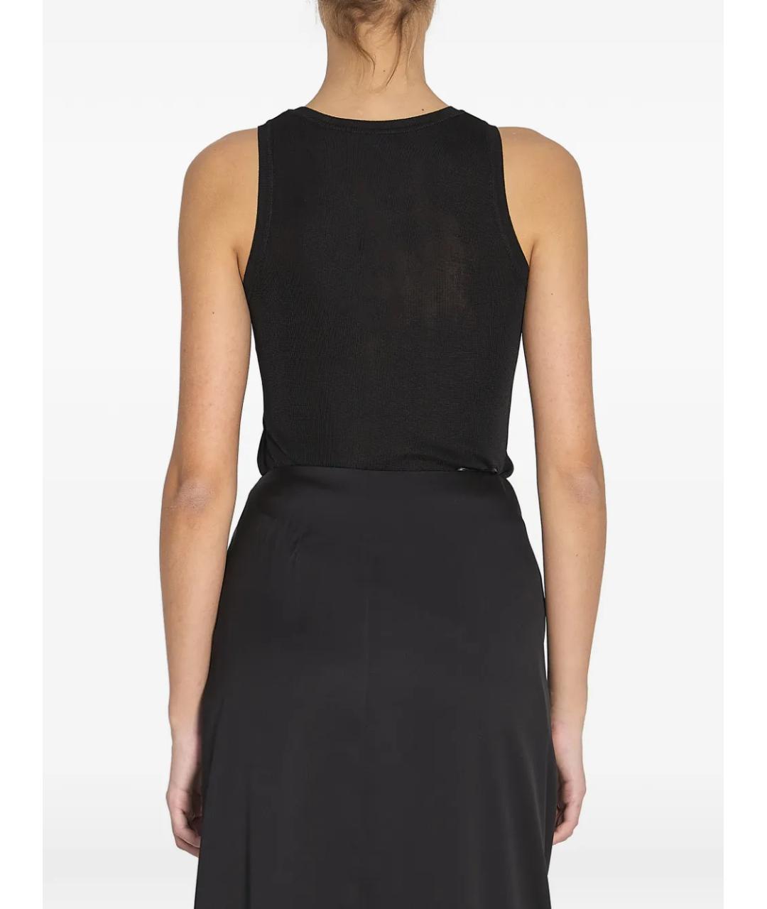SAINT LAURENT Черная вискозная майка, фото 6