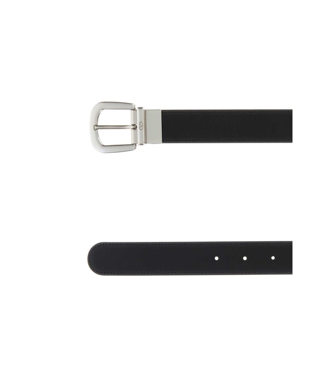 VALENTINO Черный кожаный ремень, фото 2