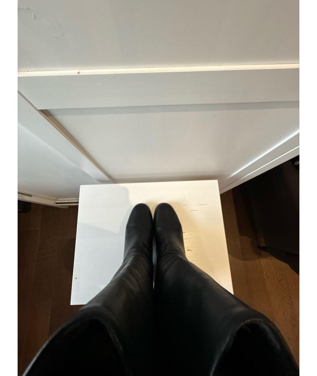 CHANEL Черные кожаные сапоги, фото 3