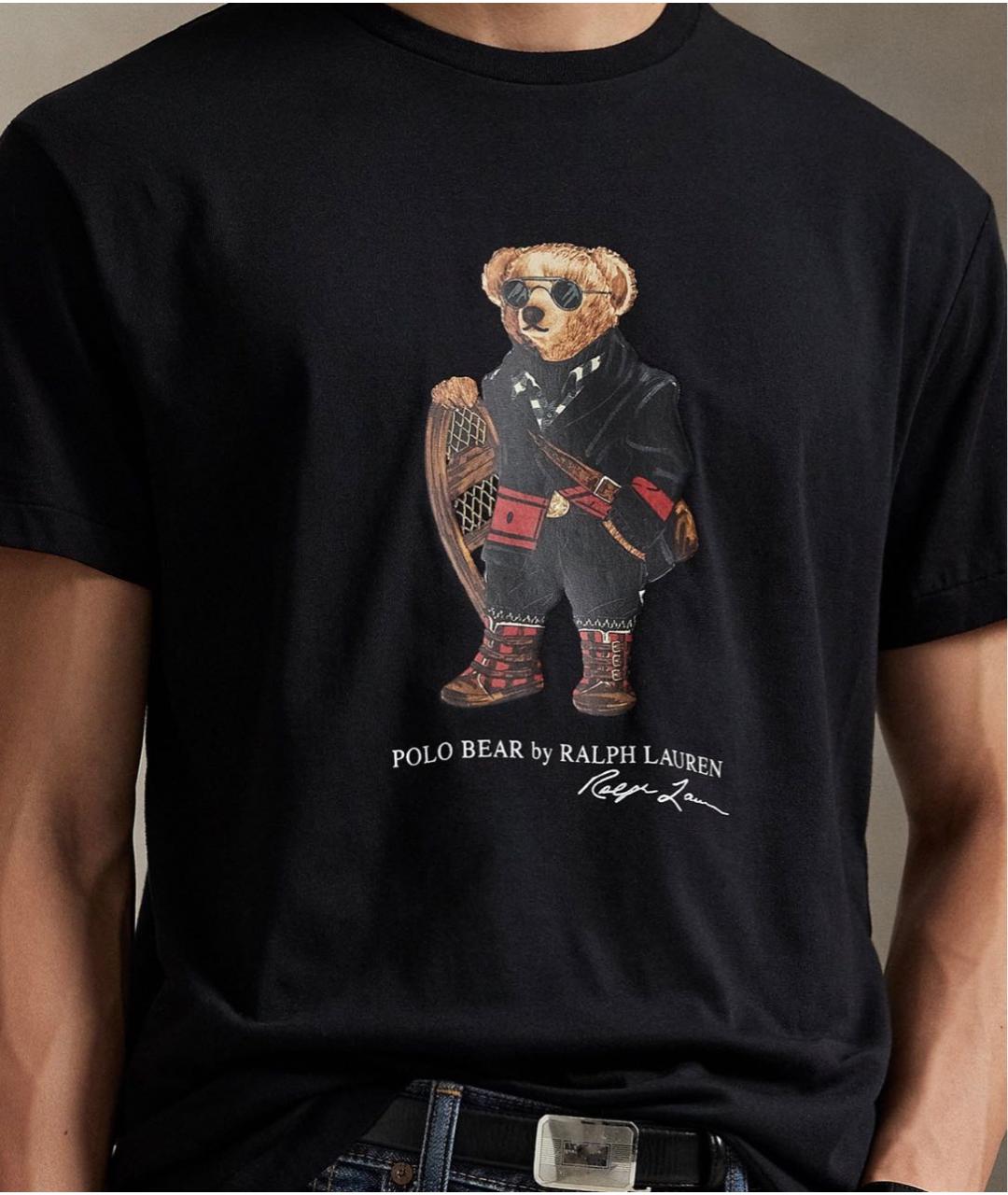 POLO RALPH LAUREN Черная хлопковая футболка, фото 3