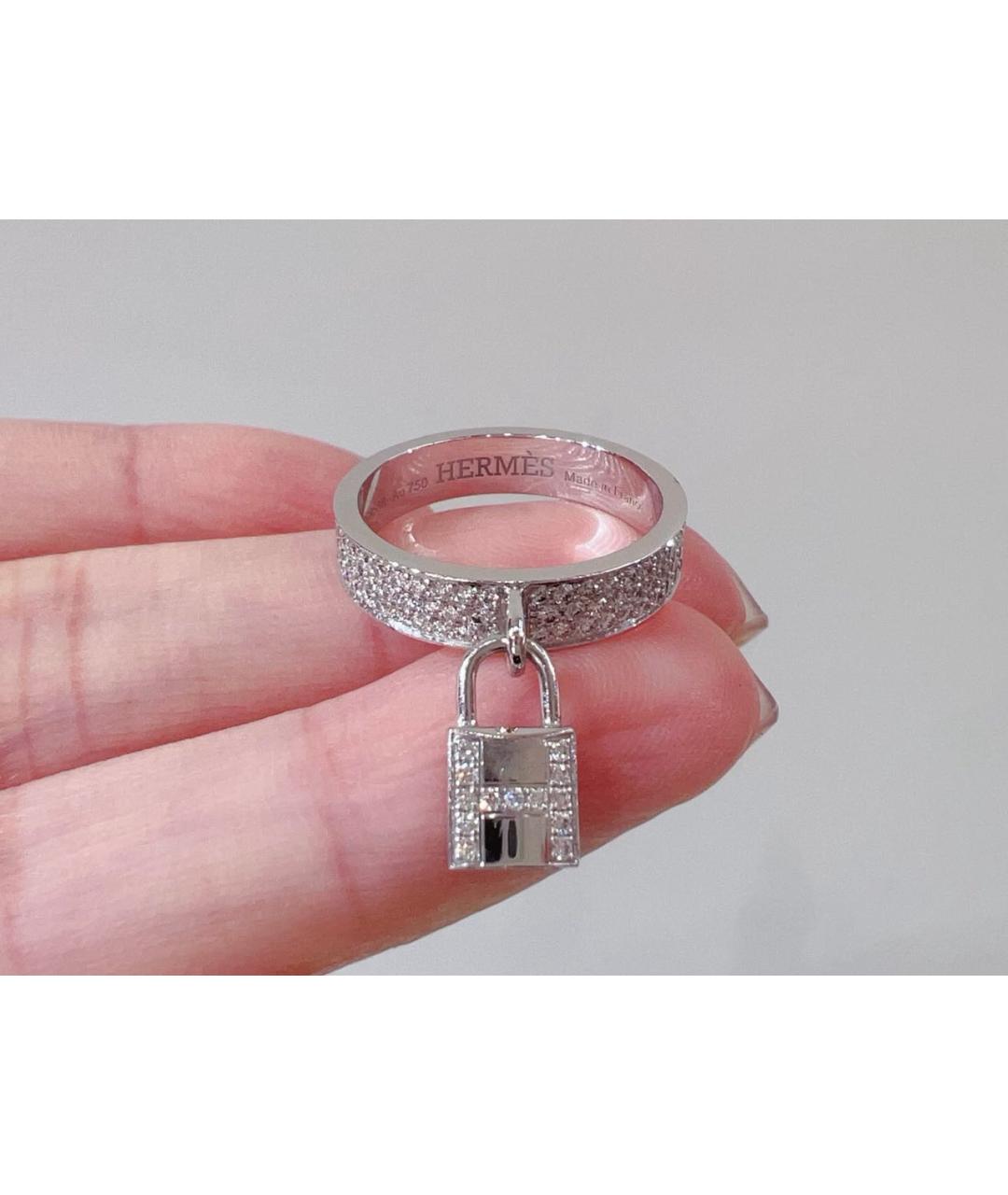 HERMES Белое кольцо из белого золота, фото 3