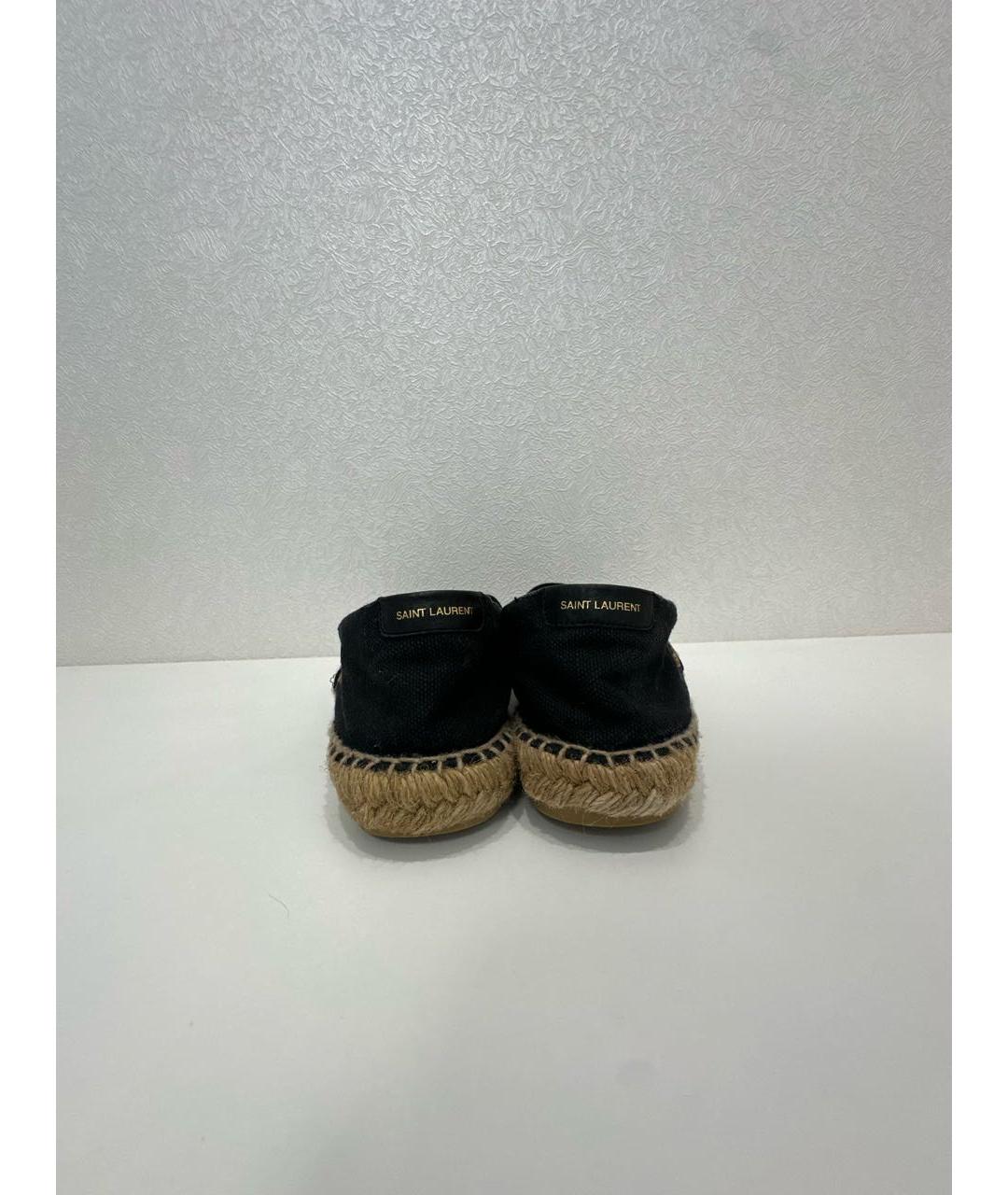 SAINT LAURENT Черные текстильные эспадрильи, фото 4