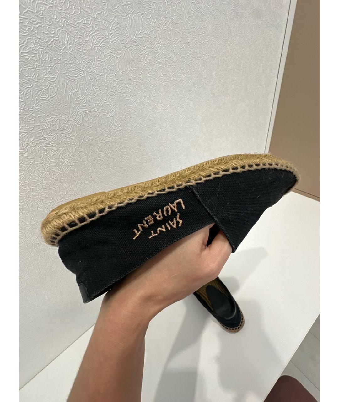 SAINT LAURENT Черные текстильные эспадрильи, фото 5