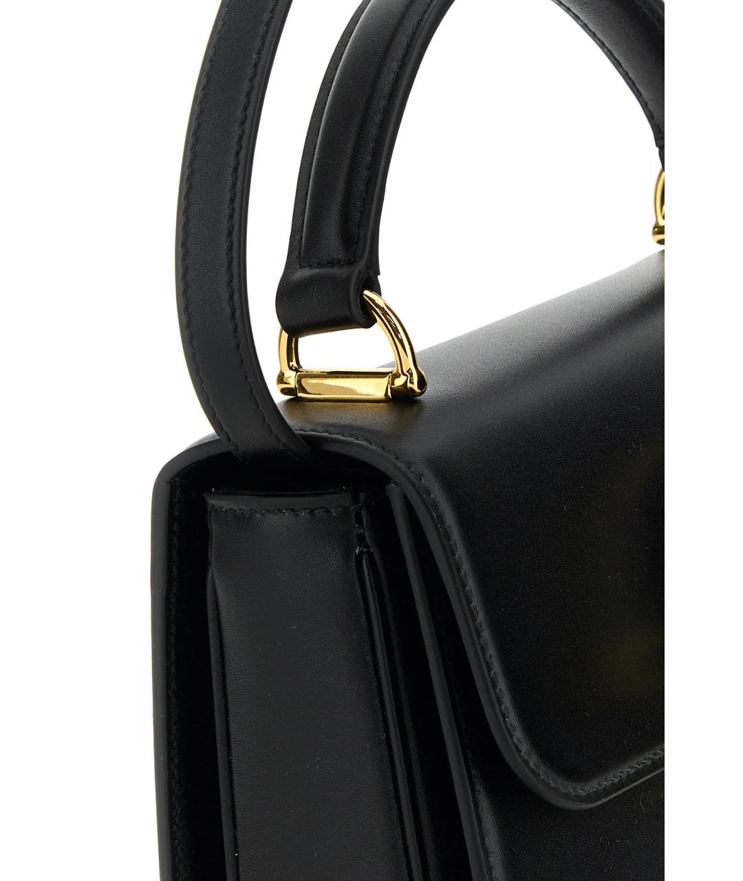 GUCCI Черная кожаная сумка с короткими ручками, фото 4