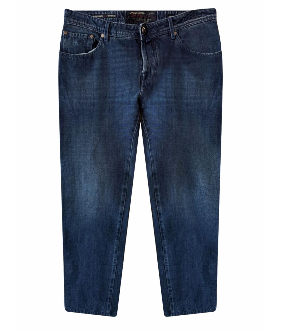 JACOB COHEN Темно-синие хлопковые джинсы, фото 1