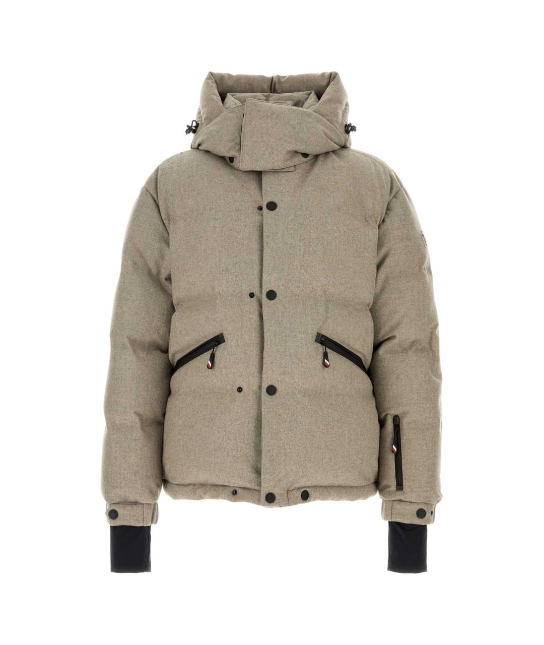 MONCLER GRENOBLE Бежевый шерстяной пуховик, фото 1