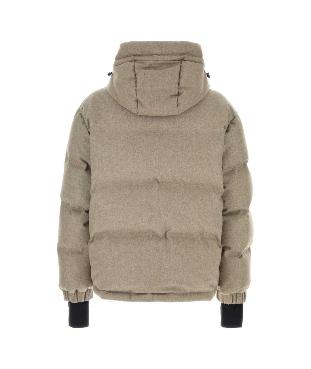 MONCLER GRENOBLE Бежевый шерстяной пуховик, фото 2