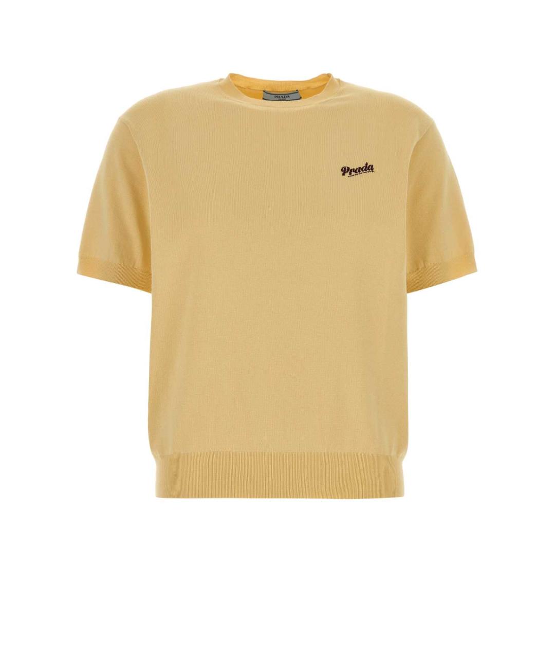 PRADA Желтый шелковый джемпер / свитер, фото 1