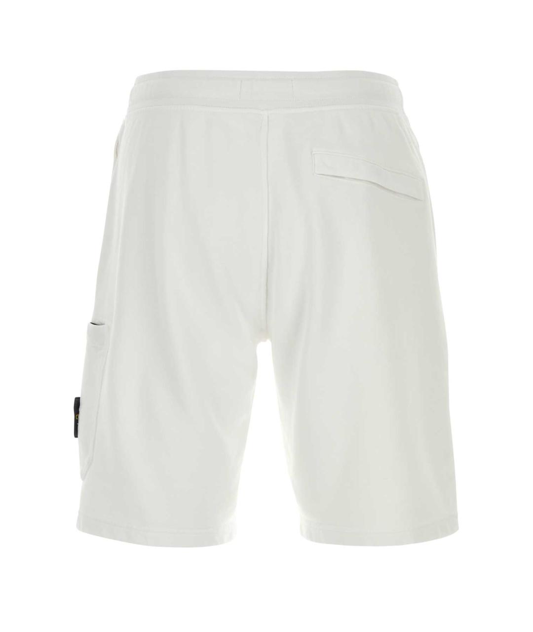 STONE ISLAND Белые хлопковые шорты, фото 2