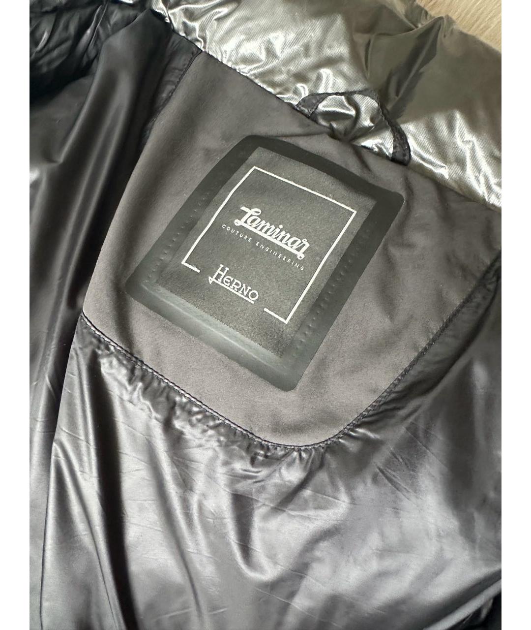 HERNO Серебрянный полиэстеровый пуховик, фото 3