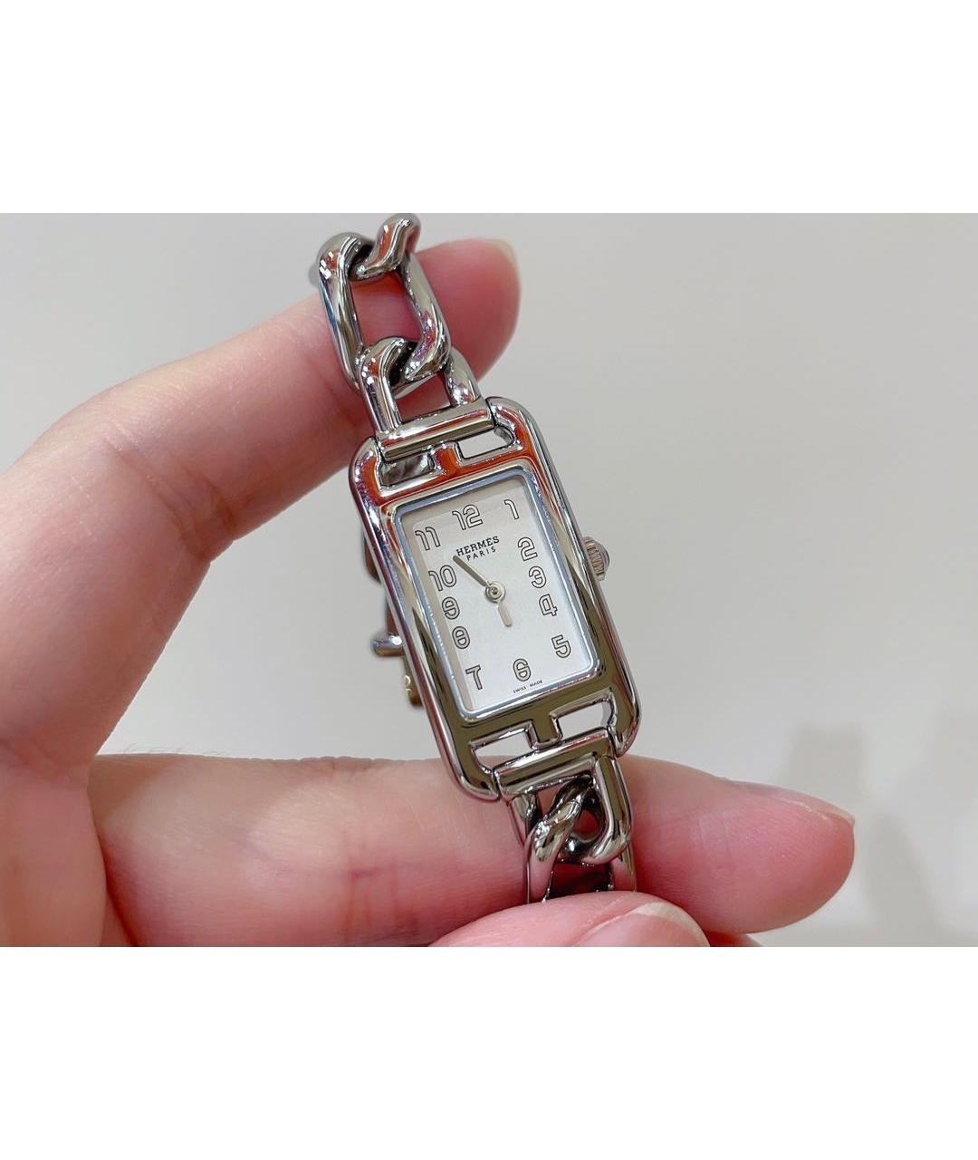 HERMES Серебряные часы, фото 4