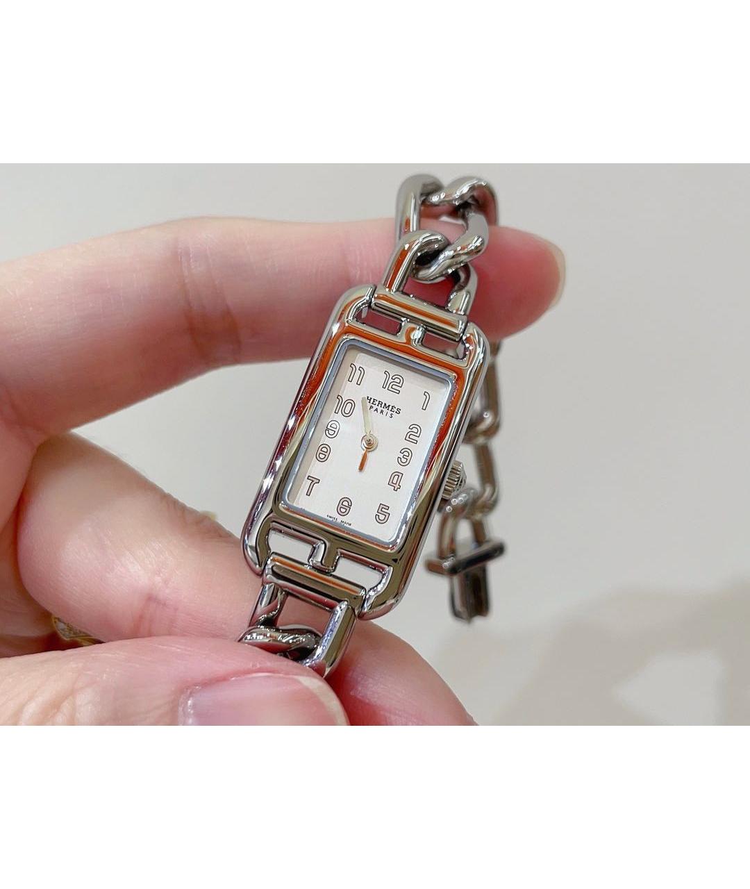 HERMES Серебряные часы, фото 5