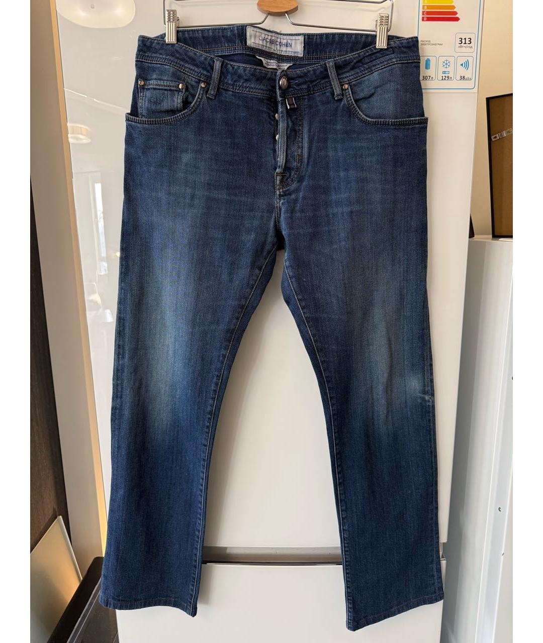 JACOB COHEN Темно-синие хлопковые джинсы, фото 7