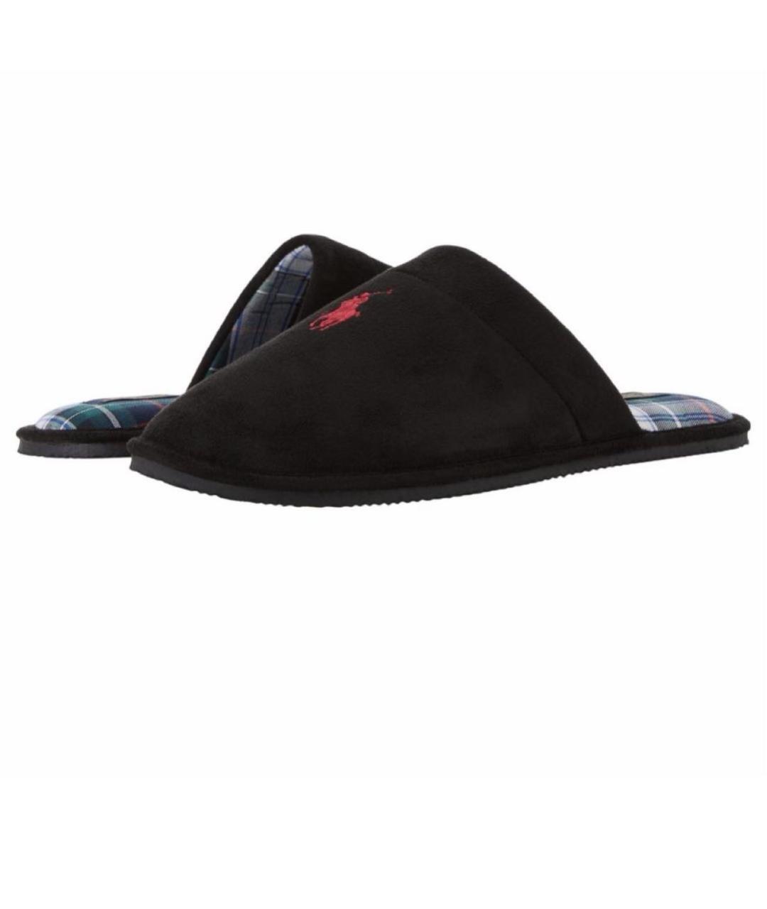 POLO RALPH LAUREN Черные текстильные мюли, фото 2