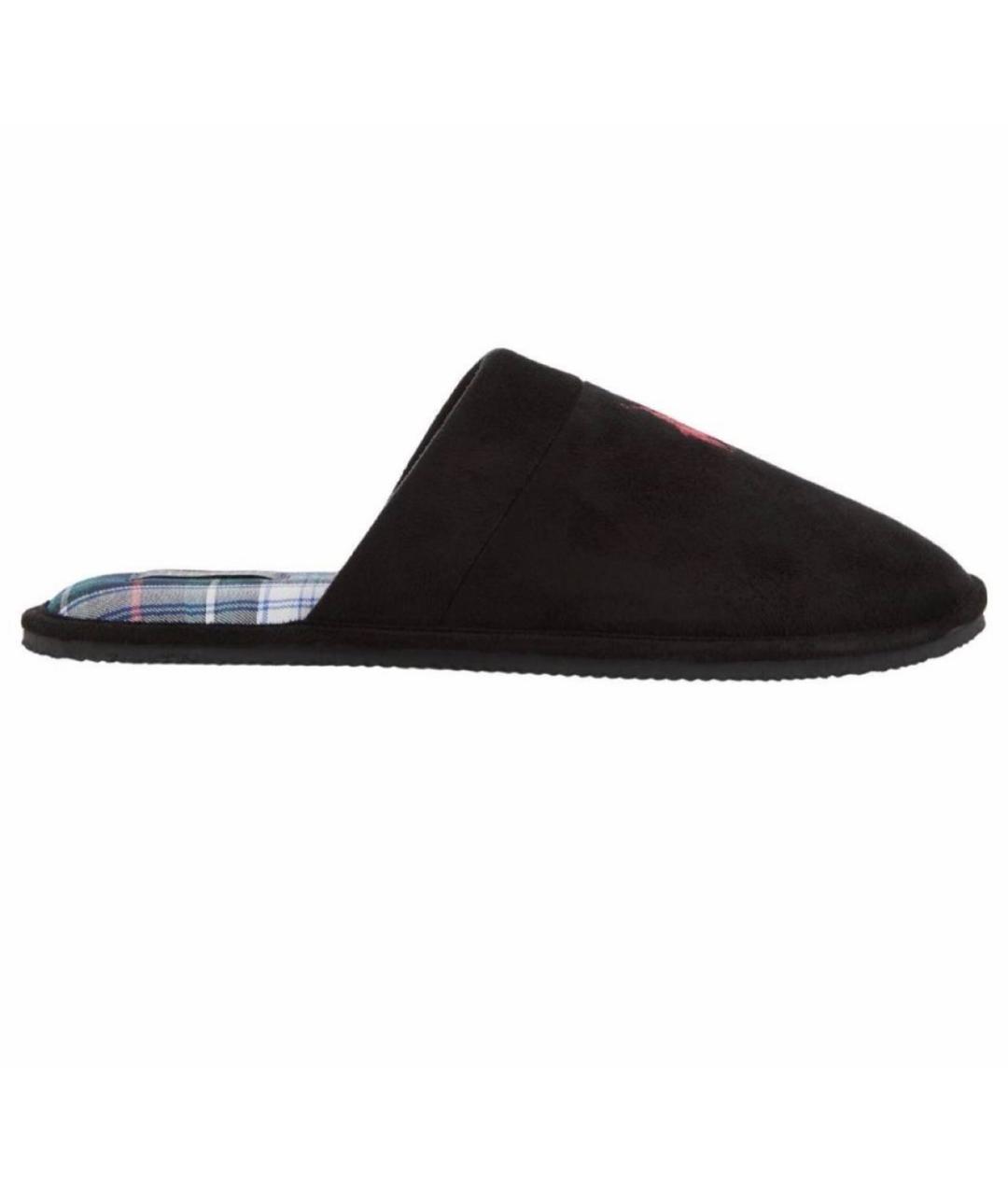 POLO RALPH LAUREN Черные текстильные мюли, фото 6