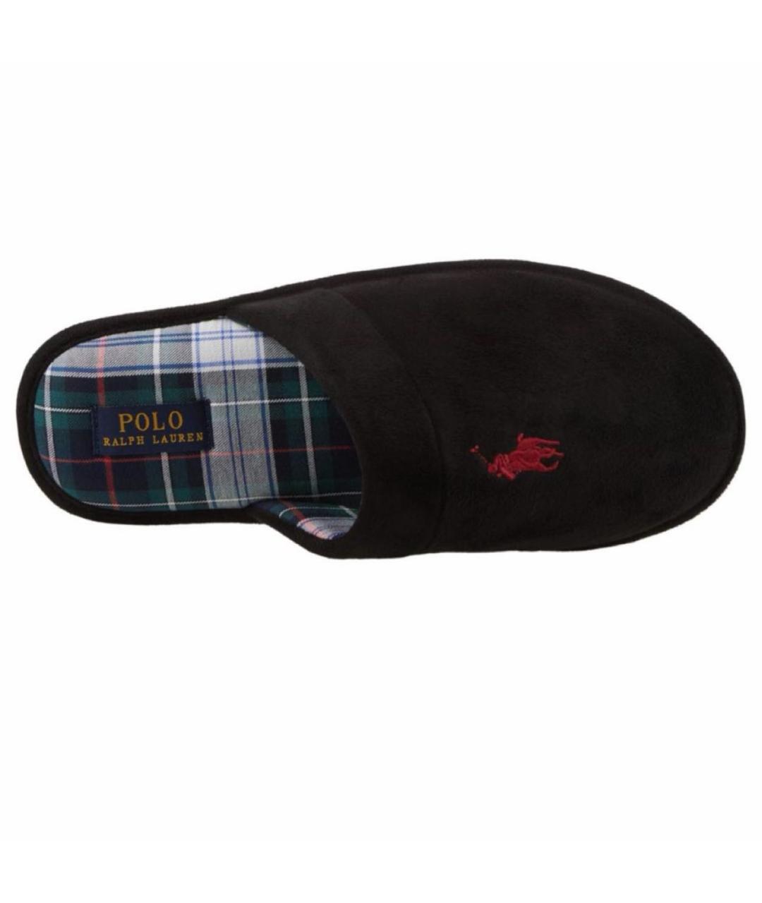 POLO RALPH LAUREN Черные текстильные мюли, фото 4