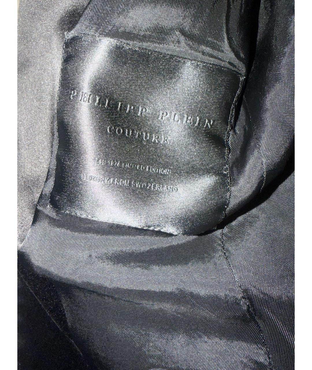 PHILIPP PLEIN Черный полиэстеровый жакет/пиджак, фото 6