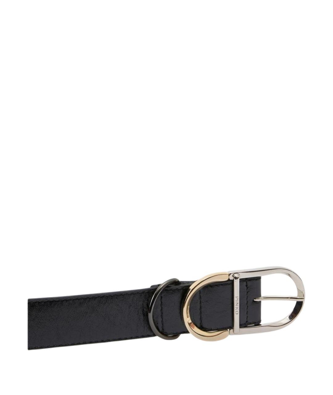 PINKO Черный кожаный ремень, фото 3