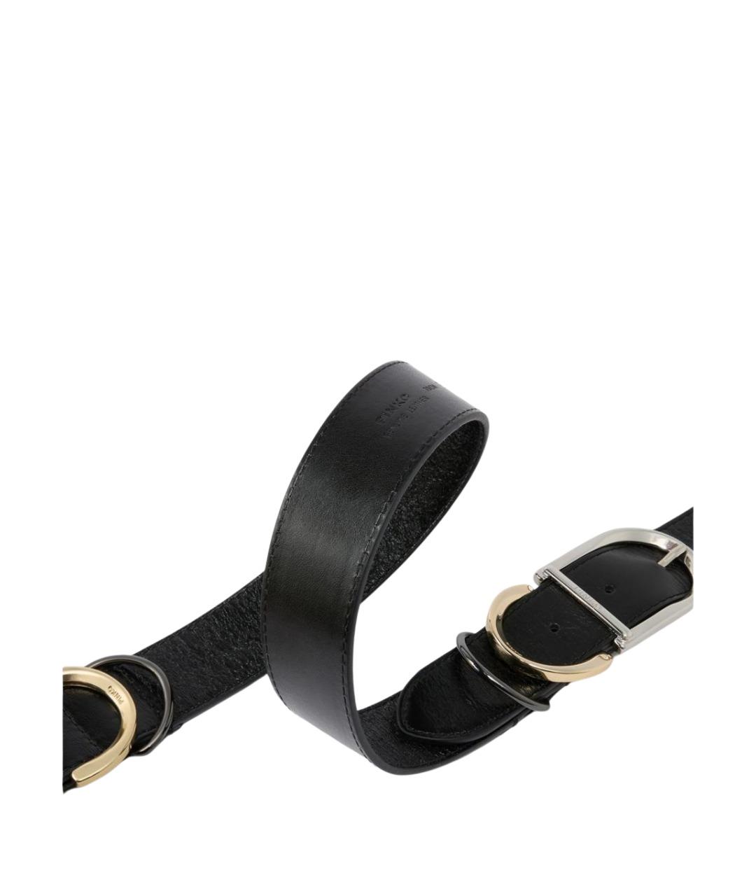 PINKO Черный кожаный ремень, фото 2