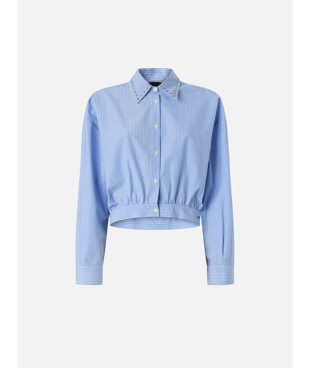 PINKO Голубая хлопковая рубашка, фото 7