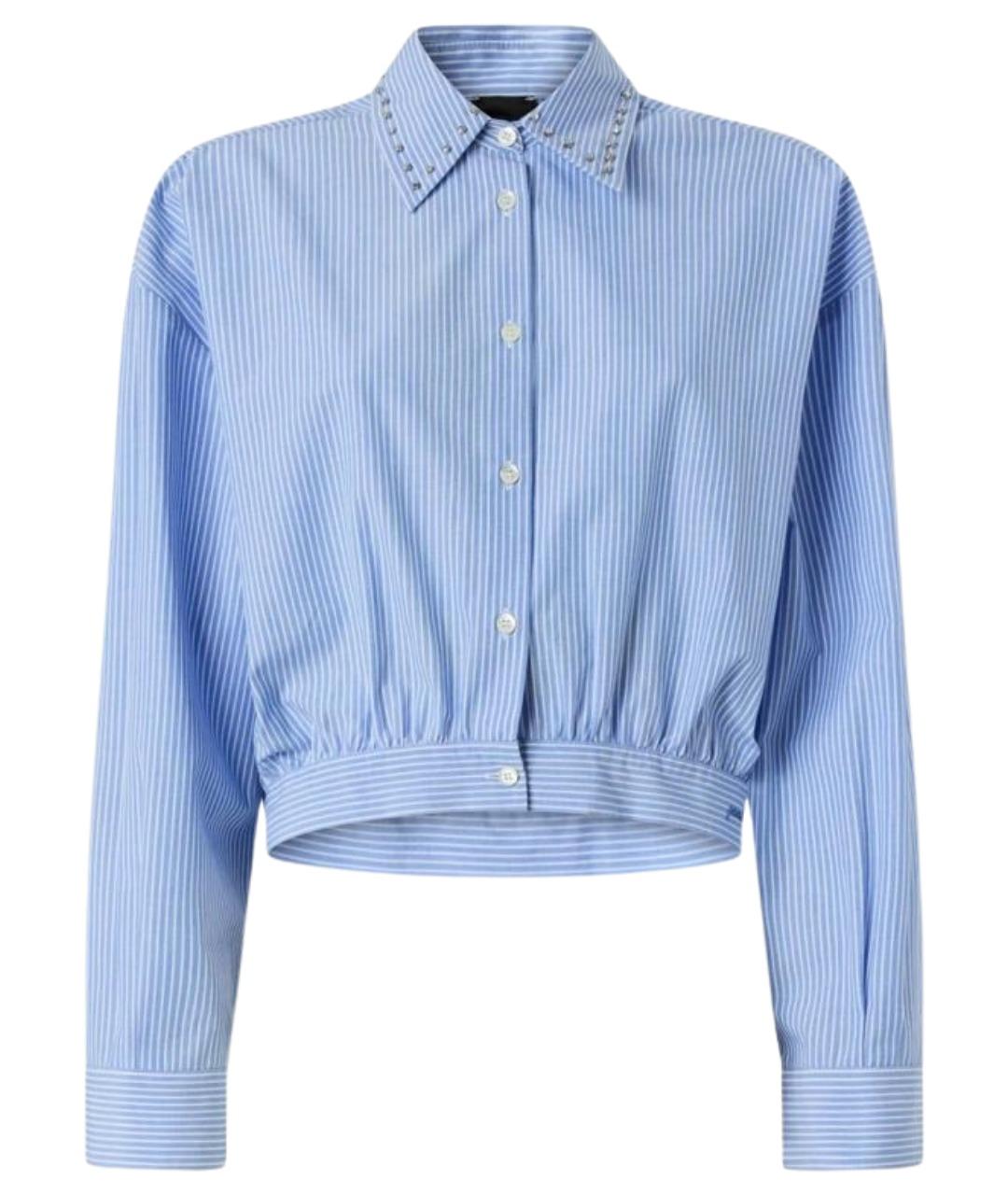 PINKO Голубая хлопковая рубашка, фото 1