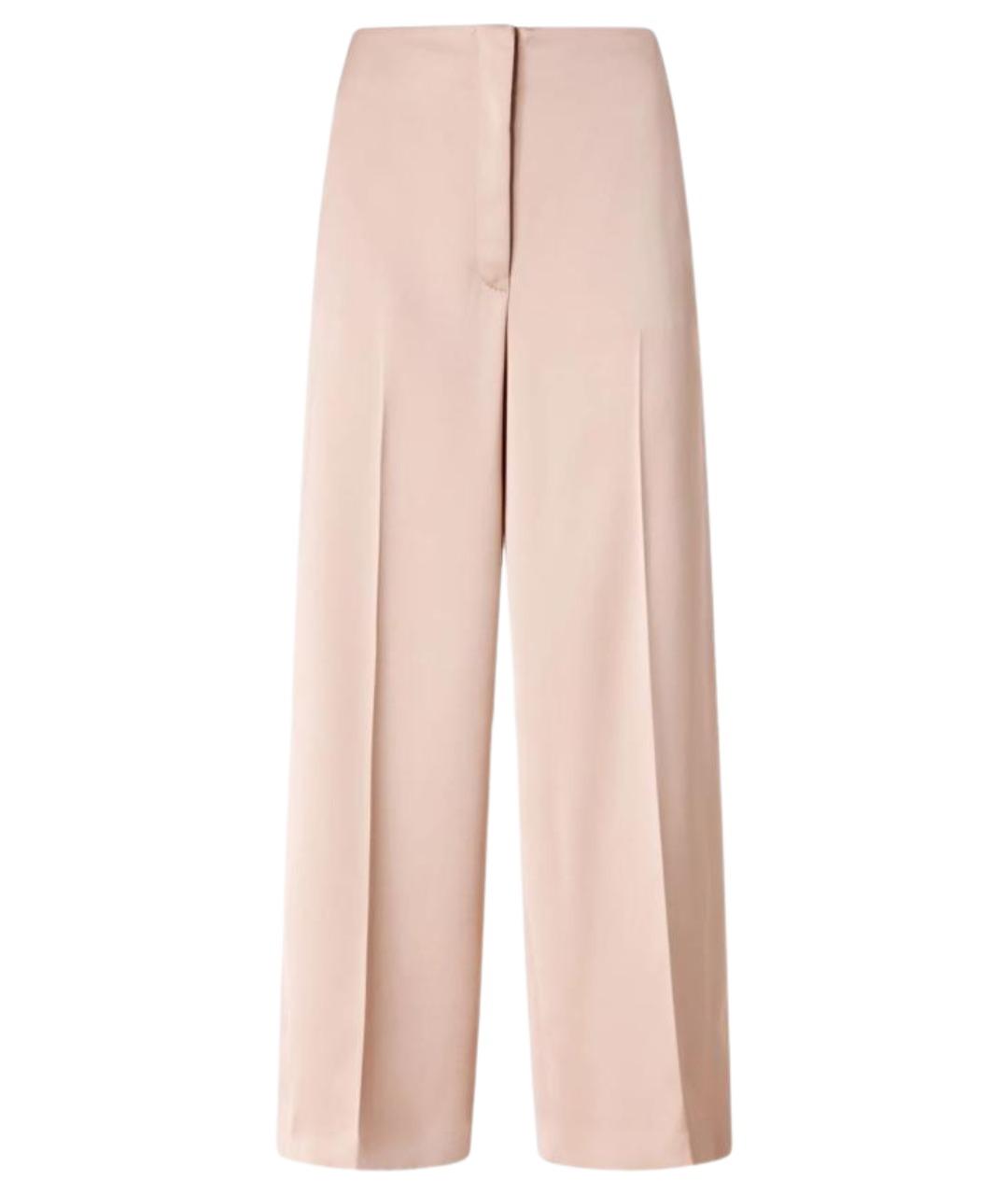 PINKO Розовые ацетатные брюки широкие, фото 1