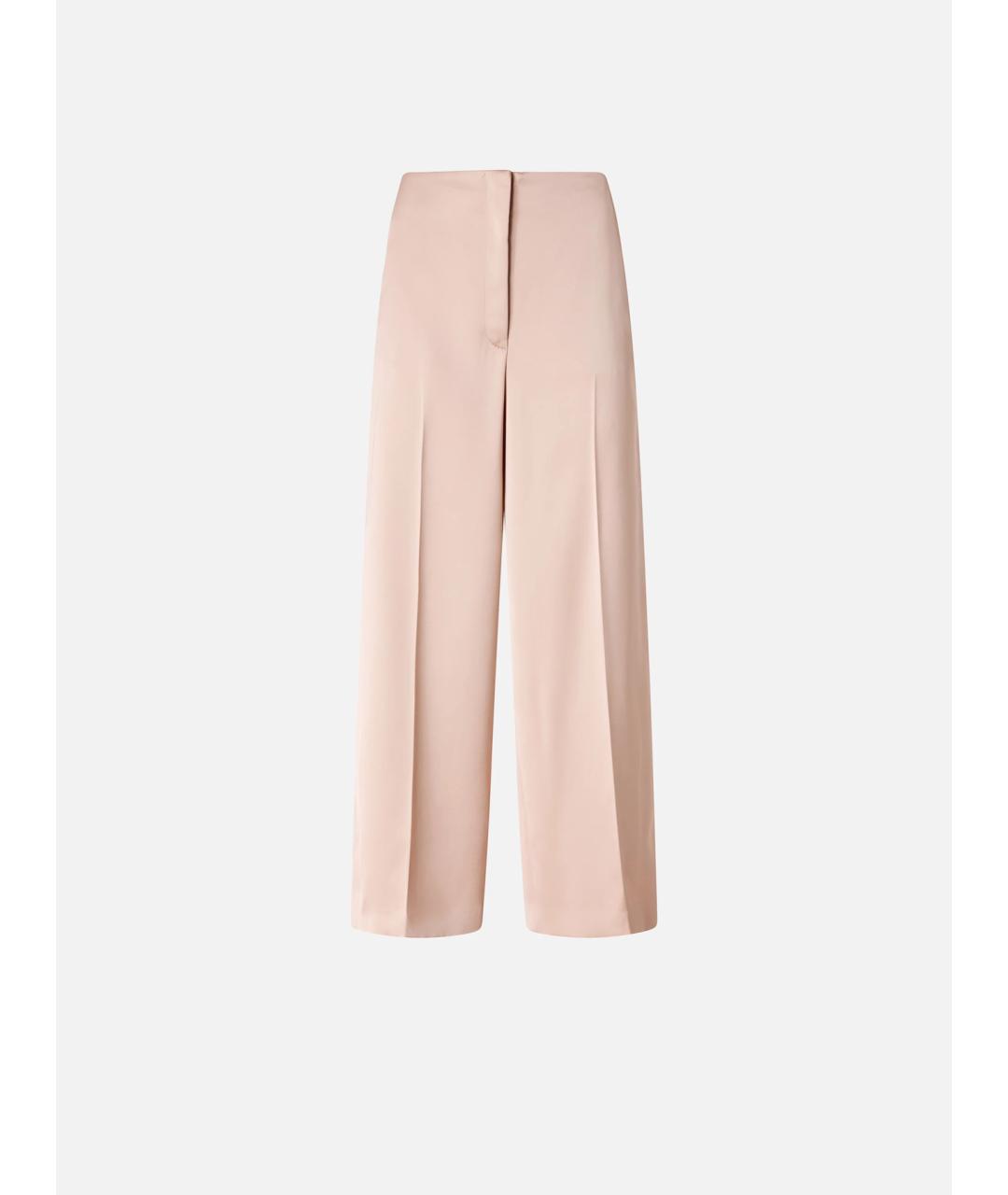 PINKO Розовые ацетатные брюки широкие, фото 7