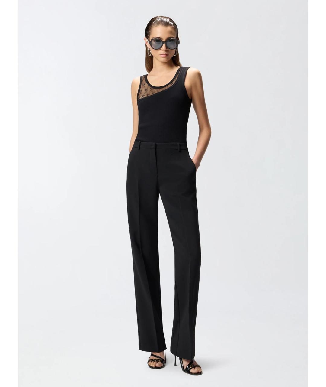 PINKO Черная хлопковая майка, фото 2