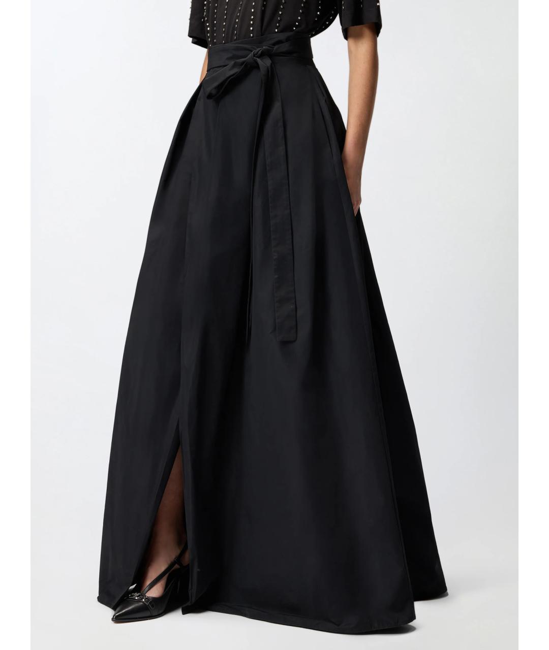 PINKO Черная полиэстеровая юбка макси, фото 3