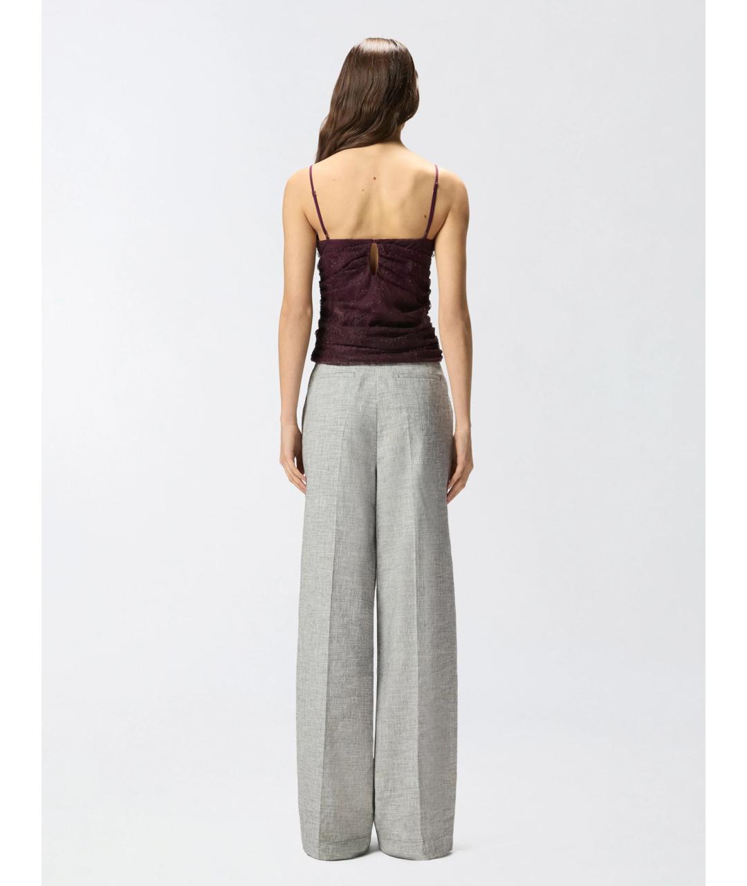 PINKO Бордовая полиамидовая майка, фото 4