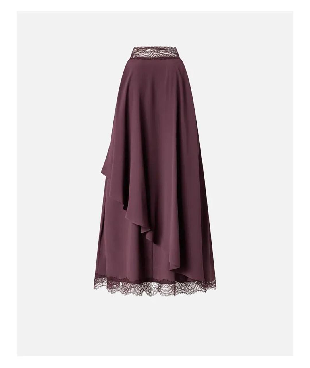 PINKO Бордовое ацетатное коктейльное платье, фото 2