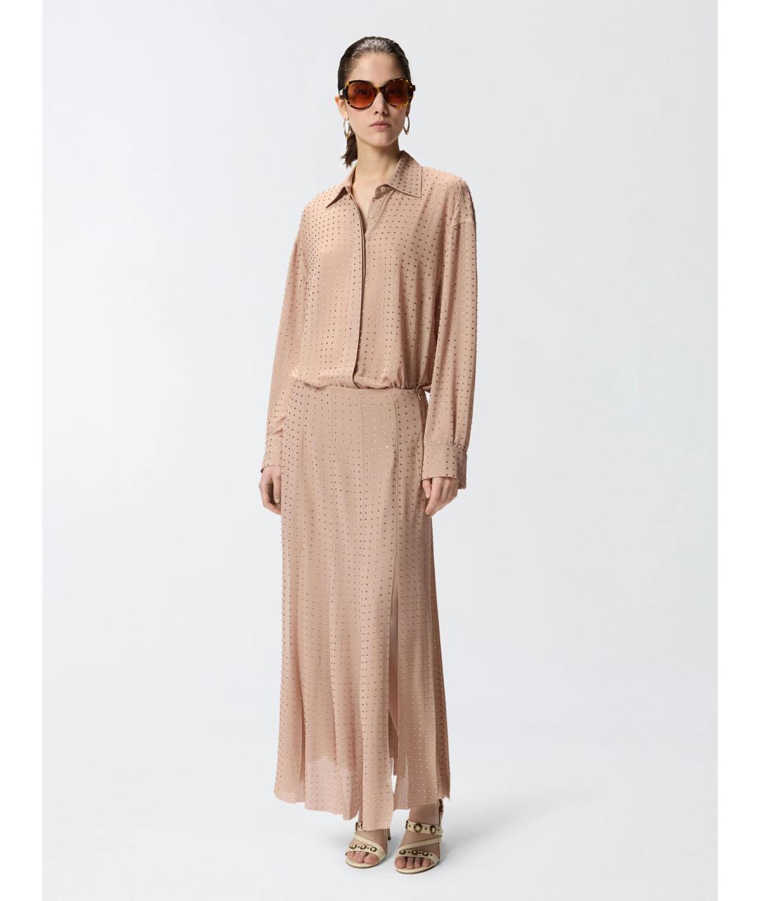 PINKO Розовая полиэстеровая юбка миди, фото 2