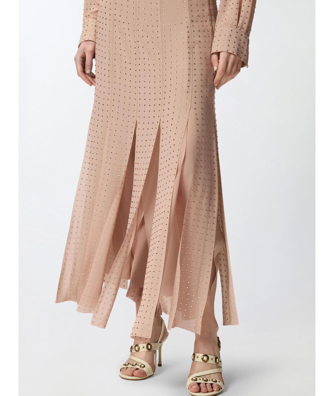 PINKO Розовая полиэстеровая юбка миди, фото 5