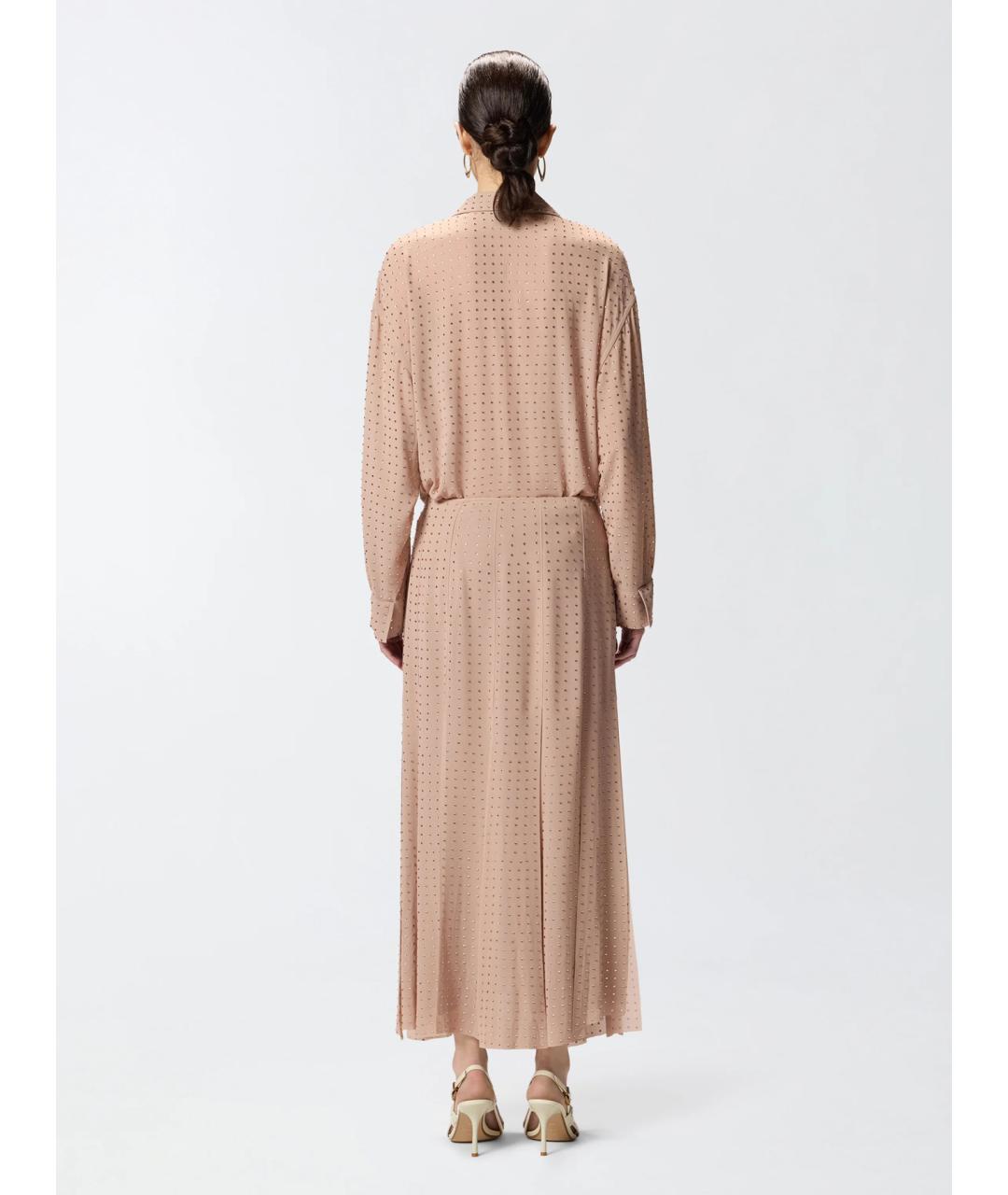 PINKO Розовая полиэстеровая юбка миди, фото 4