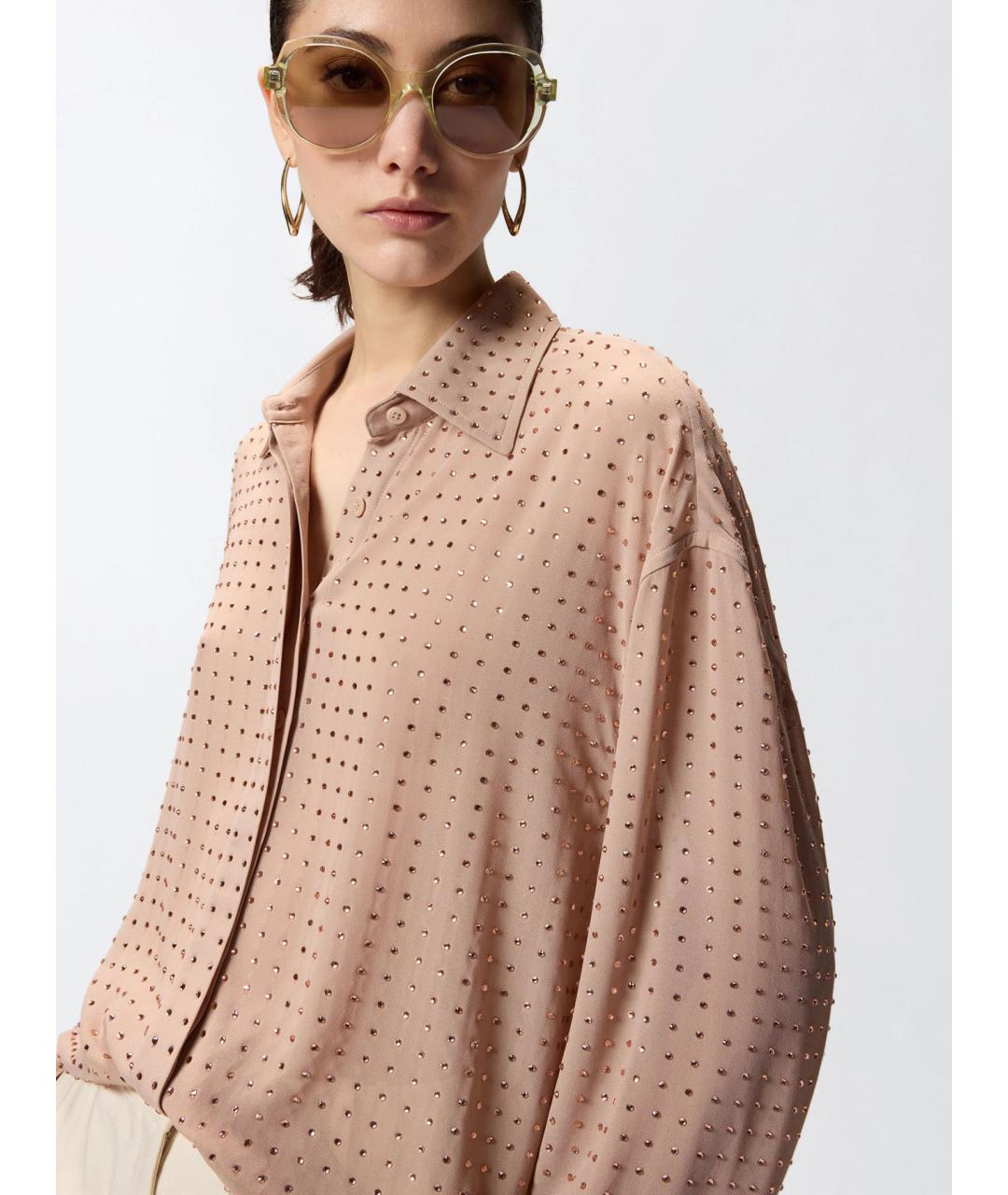 PINKO Бежевая полиэстеровая рубашка, фото 5