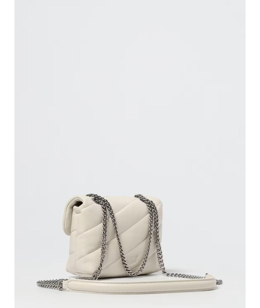 PINKO Белая кожаная сумка через плечо, фото 2