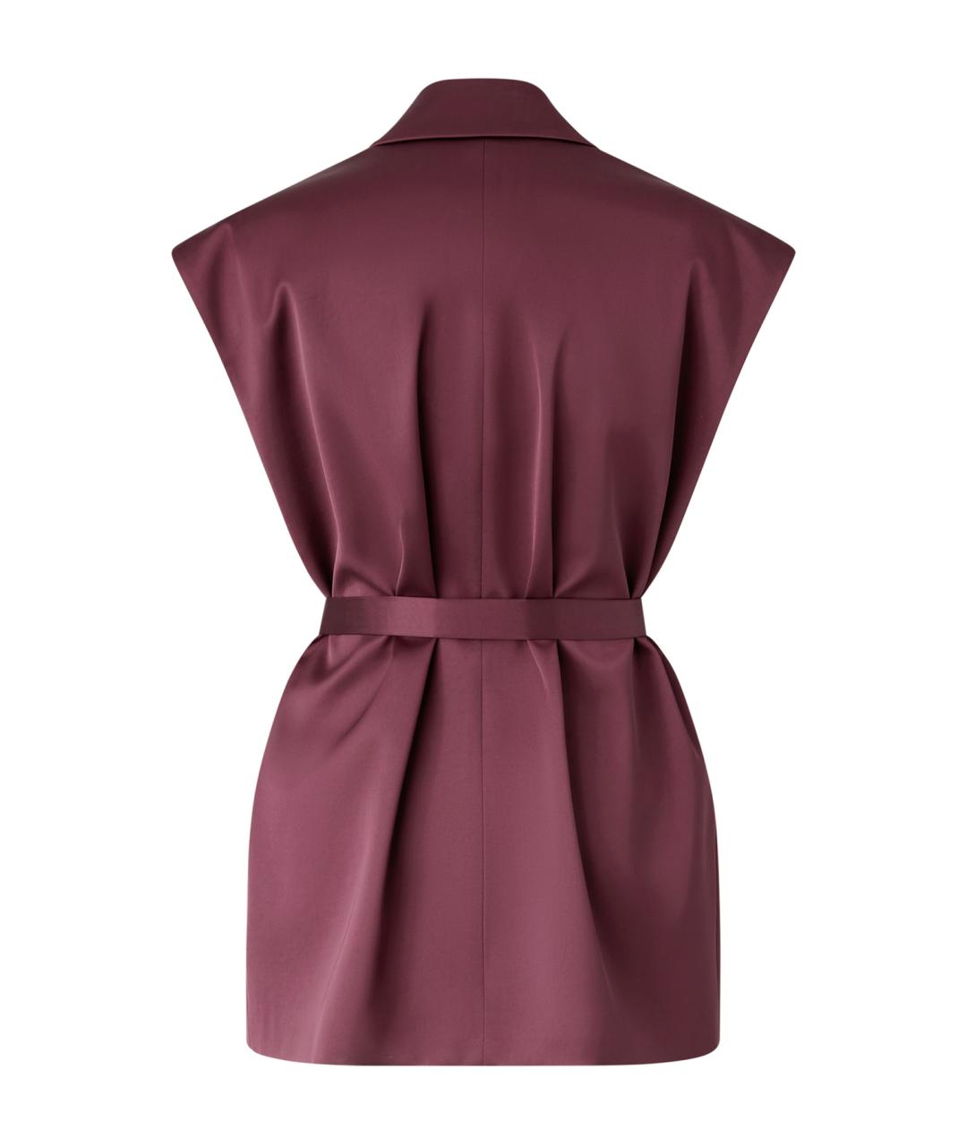 PINKO Бордовый ацетатный жилет, фото 2