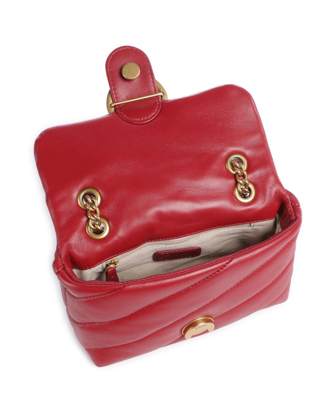 PINKO Красная кожаная сумка через плечо, фото 5
