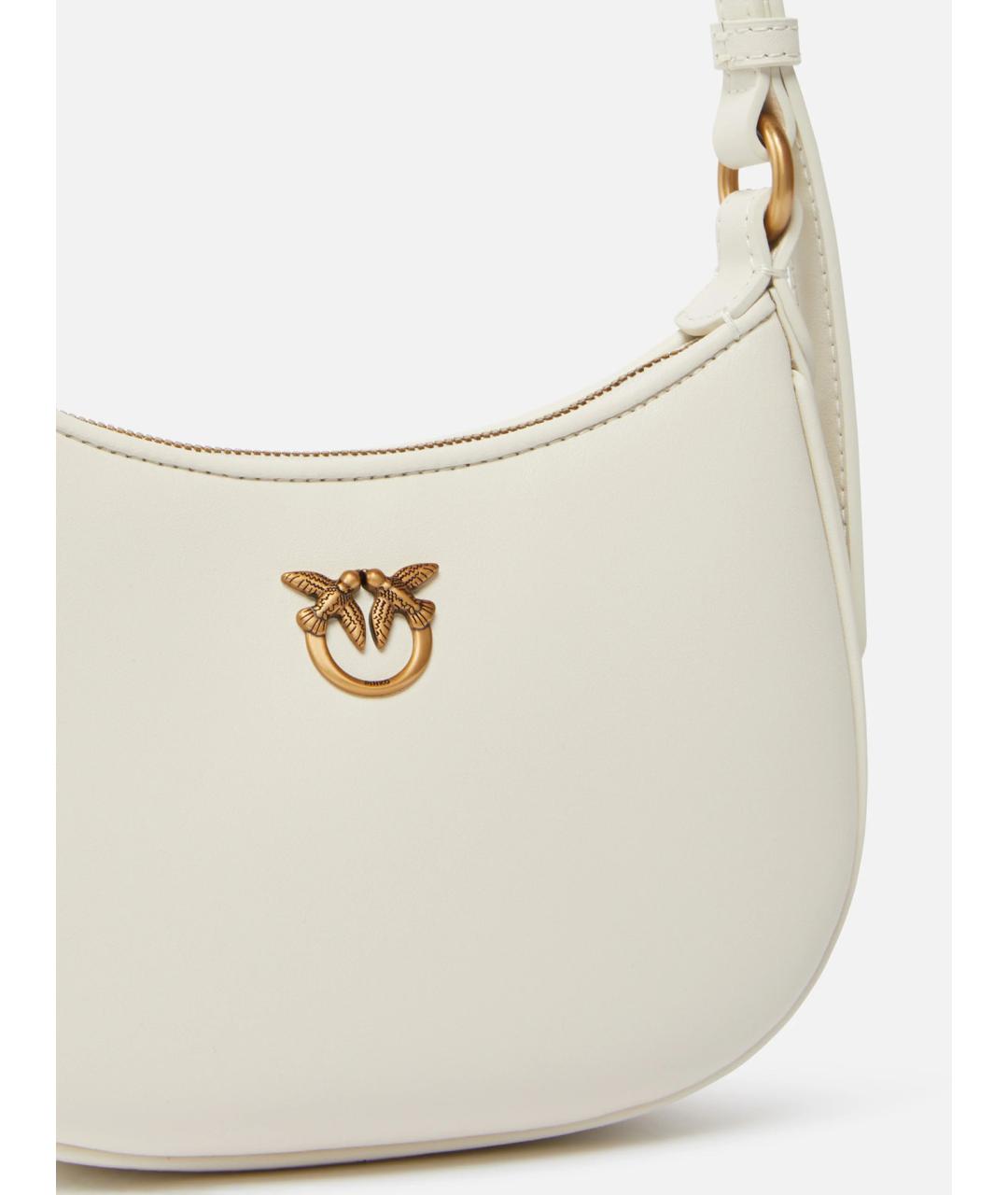 PINKO Белая кожаная сумка через плечо, фото 2