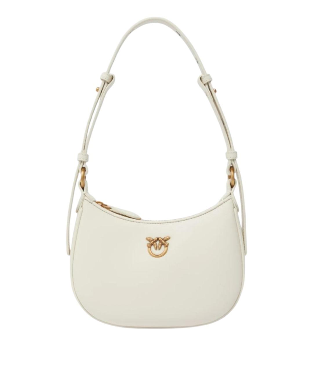 PINKO Белая кожаная сумка через плечо, фото 1