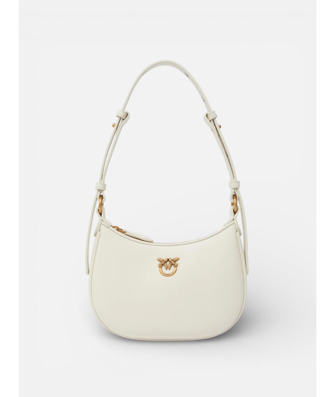 PINKO Белая кожаная сумка через плечо, фото 5