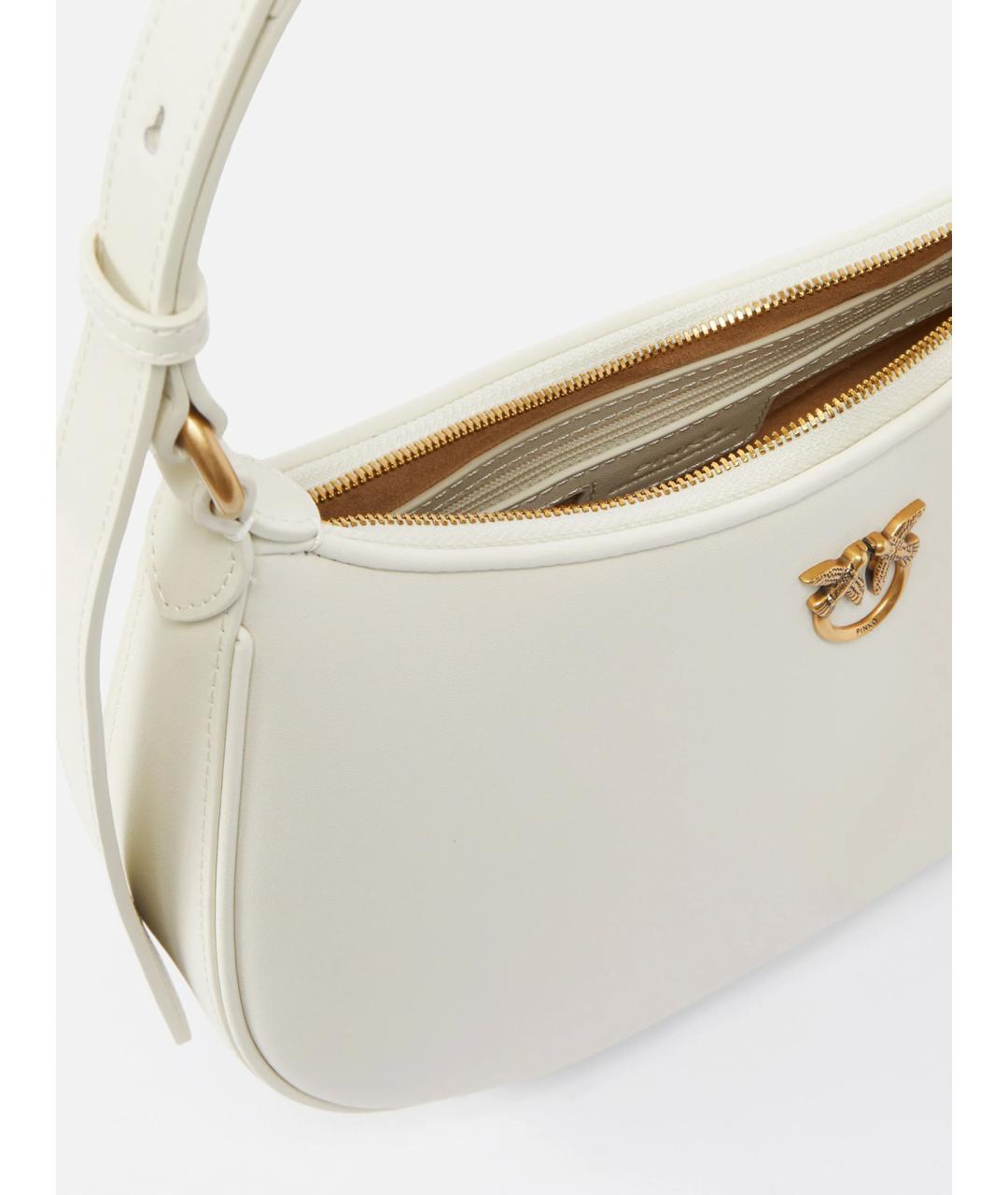 PINKO Белая кожаная сумка через плечо, фото 5