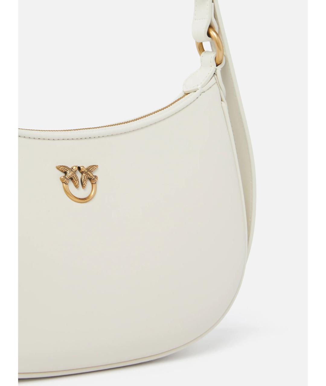 PINKO Белая кожаная сумка через плечо, фото 4