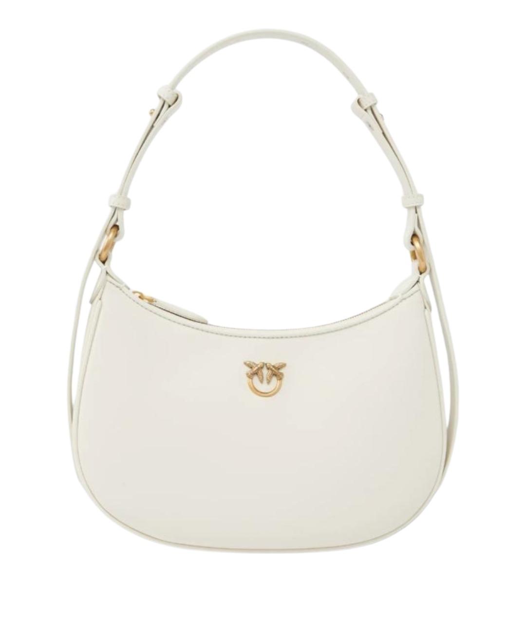 PINKO Белая кожаная сумка через плечо, фото 1