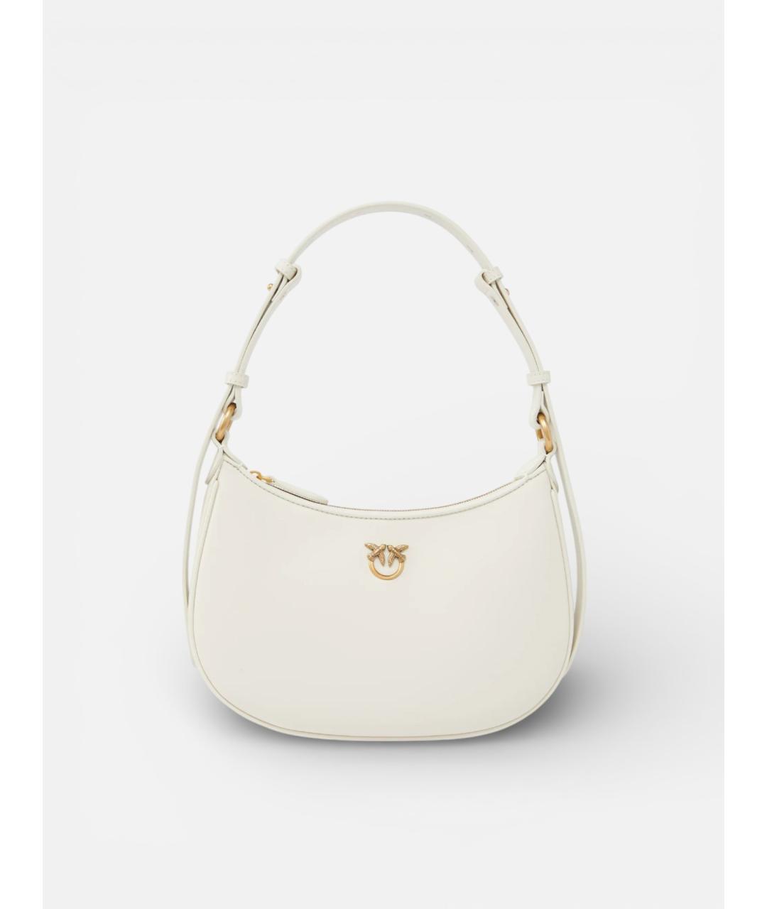 PINKO Белая кожаная сумка через плечо, фото 6