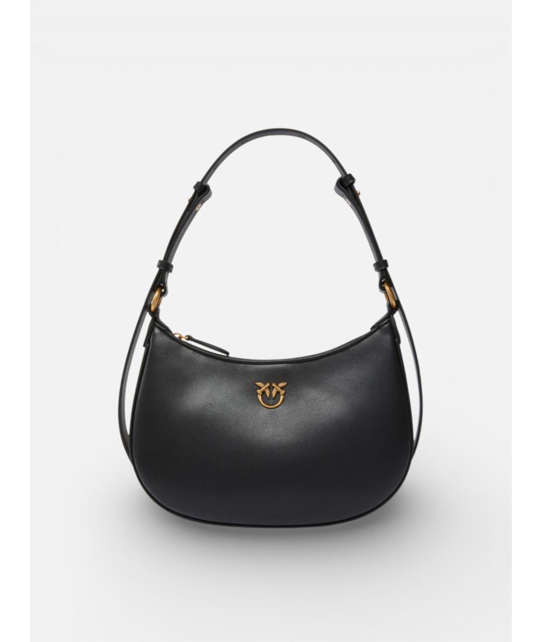 PINKO Черная кожаная сумка через плечо, фото 8