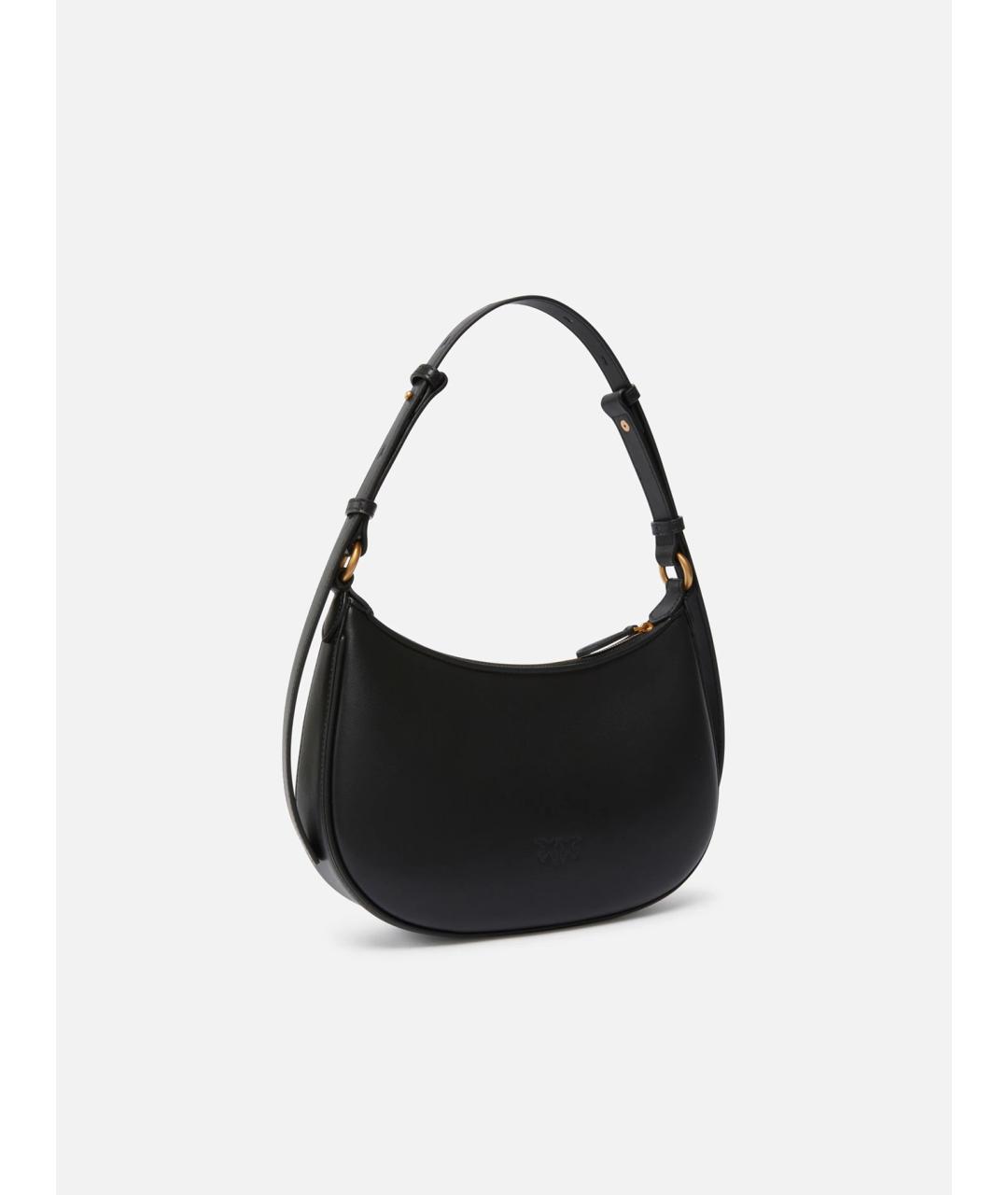 PINKO Черная кожаная сумка через плечо, фото 4