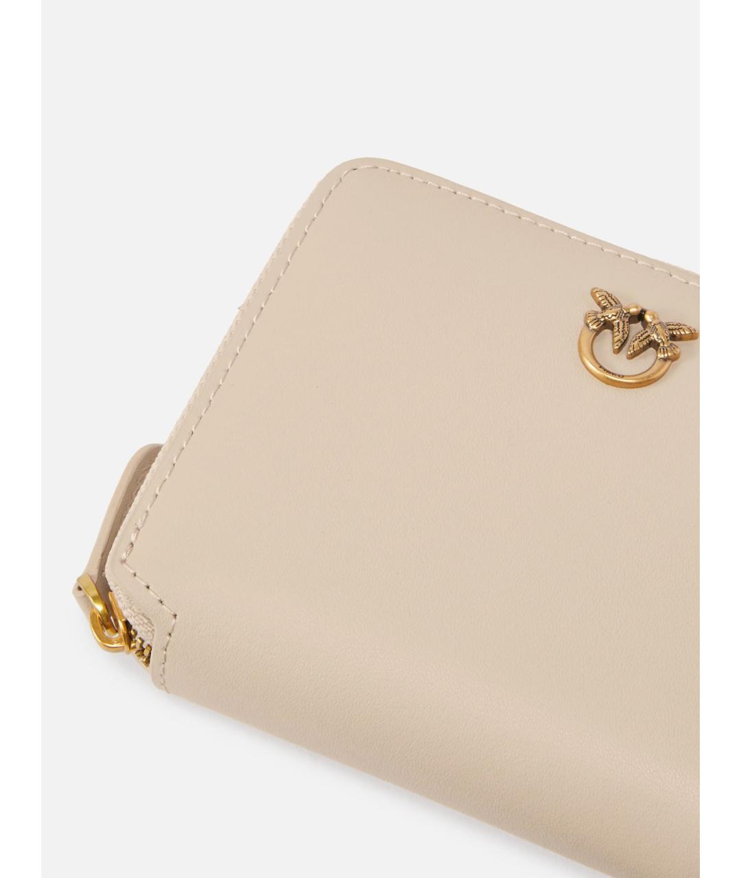 PINKO Бежевый кожаный кошелек, фото 2
